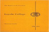 Loyola College - Concordia University · 2019. 12. 14. · AT LOYOLA COLLEGE CONVOCATION EXERCISES ON SATURDAY, MAY 25TH, 196J. 2 The 15-million dollar development programme to be