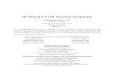 7th Annual S.T.E.M. Research Symposium · 2016. 1. 12. · 7th Annual S.T.E.M. Research Symposium Wednesday, April 1, 2015 9:00 am – Noon Andreas Building, Room 111 Barry University