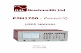 PSM1700 front page A4 v2.22...PSM1700 PsimetriQ user manual iii WARRANTY This product is guaranteed to be free from defects in materials and workmanship for a period of 36 months from