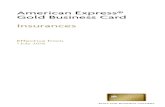 American Express® Gold Business Card Worldwide Travel … · 2018. 4. 11. · Account Balance Waiver Cover, Business Trip Completion Cover, Travel Inconvenience Cover, Medical Emergency