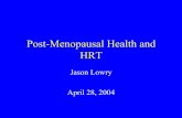 Post-Menopausal Health and HRTmcb.berkeley.edu/courses/mcb135k/Discussion/Post...• Recent findings from WHI show that taking HT increases a woman’s risk for heart disease, stroke,