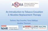 An Introduction to Tobacco Cessation 2: Nicotine ...nicpr.res.in/cessation/session5/W'nar NRT.pdfAn Introduction to Tobacco Cessation 2: Nicotine Replacement Therapy Trainers: Ray