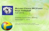 McLean-Vienna (MV)Power Boys Volleyball · 2016. 9. 22. · MVPower Boys Volleyball 2016 6 Season Schedule Week Mon. Tue. Wed. Thu. Fri. Sat. Sun. Sept 5 - 11 Labor Day First Day
