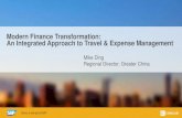 Modern Finance Transformation: An Integrated Approach to ......Concur is now part of SAP Modern Finance Transformation: An Integrated Approach to Travel & Expense Management Mike Ding