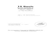 15 Duets - OBRASSO · PDF file 15 Duets for two Clarinets or Flute & Bb Clarinet Ignaz J. Pleyel arr. Ray Woodfield . page 1 – 30 page 31 – 60 Duet for Clarinets Duets for Flute