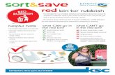 Red bin - fact sheet - Kempsey Shire · 2017. 3. 8. · red bin for rubbish The red lidded bin is a Fortnightly collection For household rubbish that cannot be recycled or composted.