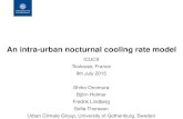 An intra-urban nocturnal cooling rate modelTwo-phase nocturnal cooling • Two-phase cooling (ex. Chow and Oke 2006) Phase 1 : site-dependent most intensive cooling Phase 2 : site-independent