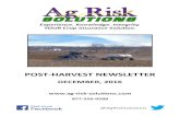POST HARVEST NEWSLETTER...2016 SPRING REVENUE PROTETION HARVEST PRIES ORN: ase Price: $3.86 Harvest Price: $3.49 The Harvest Price on corn came in lower than the ase Price, which effec-tively