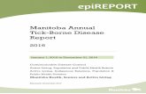 Manitoba Annual Tick-Borne Disease Report 2016 · 2017. 12. 12. · reportable tick-borne diseases in Manitoba (Anaplasmosis, Babesiosis and Lyme disease), in a user-friendly manner