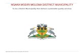 NGAKA MODIRI MOLEMA DISTRICT MUNICIPALITY · NGAKA MODIRI MOLEMA DISTRICT MUNICIPALITY To be a District Municipality that delivers sustainable quality services Ngaka Modiri Molema