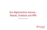 Our Digitalisation Journey Robots, Chatbots and RPA · 10/14/2019  · Robotic Process Automation (RPA) Bots for some repetitive and labour-intensive tasks I. RBR Housekeeping II.