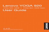 YOGA 920-13IKB UG EN · Read the safety notices and important tips in the included manuals before using your computer. Notes ... 10 Bottom view ... Captures sound which can be used