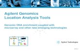Agilent Genomics Location Analysis Tools...× Page 1 Agilent Genomics Location Analysis Tools Genomic DNA enrichment coupled with microarray and other new emerging technologies 2012.1