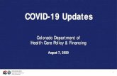 COVID-19 Updates Presentation for HCBS & CMA Providers ......10. HCBS Settings Rule, cont. ... • The 8-week time frame for standing up surveillance testing ended on 8/2/20 Over that