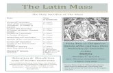 The Latin Mass - WordPress.com · 2019. 12. 6. · The Latin Mass Issue 6: Winter 2019 St. Edward the Confessor, Peverell, Plymouth, PL3 4PG Date: Time & Celebrant Sunday 8th December