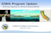 SGMA Program Update - cwc.ca.gov€¦ · GSA Formation Status Update . Alternative Submittals 8 . 9 Article 9 Alternatives § 358.4. Alternatives to Groundwater Sustainability Plans