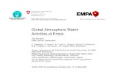 Global Atmosphere Watch Activities at Empa...Materials Science &Technolog y Global Atmosphere Watch Activities at Empa Jörg Klausen 1 GAW QA/SAC Switzerland C. Zellweger 1, S. Henne