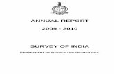ANNUAL REPORT 2009 - 2010 - Survey of India 2009 - 10_Eng... · 2017. 4. 12. · 3. GIS & Remote Sensing Directorate, Hyderabad 4. Geodetic & Research Branch, Dehra Dun 5. Indian