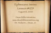 Ephesians Series Lesson #079...Dr. Robert L. Dean, Jr. The Ministries of God the Holy Spirit Today: Indwelling of the Spirit Ephesians 2:21–22 Eph. 2:18, “For through Him we both