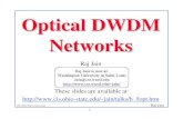 Optical DWDM Networksjain/talks/ftp/h_5opt.pdf · WaveMux H-DWDM with Soliton OMDS 32 λ WDM System q Monterey Networks: Wavelength Router TM 256×256 OC-48 scalable to 160 Tbps Non-blocking