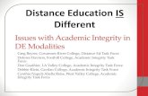 Distance Education IS Different - ASCCC Education... · 2014. 4. 29. · Distance Education Growth •In 2005-6, distance education enrollment in the CCCs was 328,372 students (unduplicated),