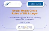 Social Media Crisis Roles of PR & Legal€¦ · 6/11/2015  · Social Media Crisis Roles of PR & Legal Ashley Harp Sheppard, Jackson Spalding Sam Casey, ... Bono Partnership of Atlanta: