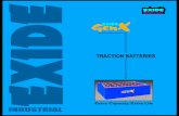 Exide Battery Storeexidebatterystore.com/catalouge/genx5.pdfTechnology : Exide Traction batteries have their spines or the positive plate support cast at high pressure (100 bar) in