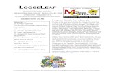 LOOSELEAF - University Of Maryland · 2016. 9. 9. · LooseLeaf September 2016 Page 3 Compost Committee Goes to Summer Camp Four times this summer a team from the MG Compost Committee