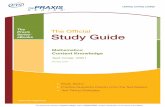 The Praxis Series eBooks Study Guide...Mathematics: Content Knowledge Test Code: 0061 Revised 2009 The Ofﬁ cial Study Guide The Praxis Series eBooks This eoo was issued to Guii iy