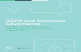 GDPR and Corporate Governance · 2019. 11. 16. · GDPR compliance and operational inherent risks are also rated high by 43% and 41% of the re-spondents. • Among the GDPR aspects