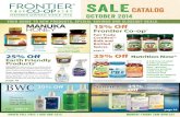 SALE Catalog - daddy.frontiercoop.com · page 34 25% Off SALE Catalog Your guide to new products, special savings and closeout deals. Order toll-free 1-800-669-3275 Monday-Friday