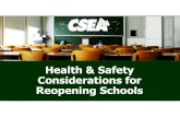 Health & Safety Considerations for Reopening Schools...presentation. Permission granted for educational use only. This presentation must be used in its entirety and may not be modified