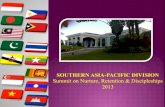 SOUTHERN ASIA-PACIFIC DIVISION Summit on Nurture ......SDA/Population ratio *Tks NT SOUTHERN ASIA-PACIFIC DIVISION Summit on Nurture, Retention & Discipleships 2013 MEMBERSHIP 1,020,000