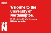 Welcome to the University of Northampton....careers in Digital Marketing / Social Media / SEO and Community Management. A decade of over 90% employability for our graduates* Emphasis