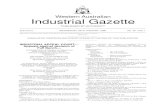 Western Australian Industrial Gazette · 2020. 3. 5. · 290 WESTERN AUSTRALIAN INDUSTRIAL GAZETTE 78 W.A.I.G. R v Hyman & French (1990) 2 WAR 222 R v Williams (1992) 8 WAR 265 Registrar