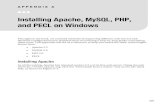 Installing Apache, MySQL, PHP, and PECL on Windows3A978-1-4302...APPENDIX A INSTALLING APACHE, MYSQL, PHP, AND PECL ON WINDOWS 210 Figure A–1. Apache HTTP Server Project home page