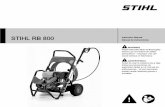 STIHL RB 800 · 2019. 1. 28. · RB 800 English 2 Symbols in Text Many operating and safety instructions are supported by illustrations. The individual steps or procedures described