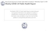 Wednesday, August 12, 2020 Weekly COVID-19 Public Health ......Aug 12, 2020  · Wednesday, August 12, 2020 The Weekly COVID-19 Public Health Report includes enhanced, ... updates
