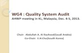 WG4 : Quality System Audit updates.pdfTraining for WG4 Guidance Docs Background : To make the official guidance doc. used more valuable docs.,, understanding of guidance docs is the