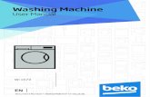 Washing Machine - Beko · 2019. 2. 25. · Please read this user manual first! Dear Customer, Thank you for prefering an Beko product. We hope that you get the best results from your