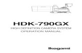 HDK-790GX OP U - Ikegami · 2017. 8. 21. · HDK-790GX 1403 VER1 (U) i ... Lead in the glass of cathode ray tubes, electronic components and À uorescent tubes 6. Lead as an alloying