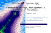 Session 10: Episode 3(2) — Automating storage, management & … · 2016. 3. 30. · Session 10: Episode 3(2) ... Episode 3(2) – Cognitive Tools for Individuals Tools to Store,