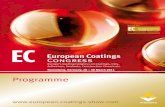Programme - Plastverarbeiter.de...The European Coatings Congress, offered in conjunction with the European Coatings Show invites the global coatings community to learn about the most