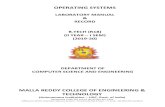OPERATING SYSTEMS Manuals/CSE/(R18A0583...OPERATING SYSTEMS LABORATORY MANUAL & RECORD B.TECH (R18) (II YEAR – I SEM) (2019-20) DEPARTMENT OF COMPUTER SCIENCE AND ENGINEERING MALLA