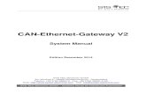 CAN–Ethernet Gateway V2 System Manual - SYS TEC ......written permission of SYS TEC electronic GmbH. Contact Address: SYS TEC electronic GmbH Am Windrad 2 08468 Heinsdorfergrund