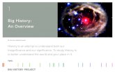 Big History: An Overview€¦ · Big History is organized around these turning points. Threshold 1: The Big Bang Big History starts with the formation of the Universe. It all began
