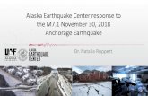 2018 Alaska Earthquake Monitoring Highlightsseismic.alaska.gov/download/ashsc_meetings_minutes/2... · 2019. 8. 27. · Conclusions - The November 30, 2018 Mw 7.1 Anchorage earthquake