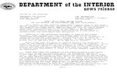 DEPARTWof IT the INTERIOR news release · 1987. 11. 9. · DEPARTWof IT the INTERIOR news release OFFICE OF THE SECRETARY EMBARGOED FOR RELEASE FOR INFORMATION November 9, 1987 A.M.