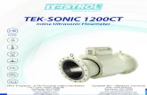Technology Solutions TEK-SONIC 1200CT · 2020. 1. 14. · OIML and GOST. Tek-Sonic 1200CT Inline Ultrasonic Flowmeter The Tek-Sonic W4 is a four path meter for water fiscal metering