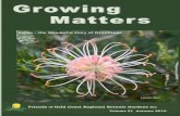 Growing Matters - Friends GCRBG … · 14 Exploring the Gardens 15 In the Herbarium 16 Flowers by Friends 17 Tips on Cutting & Caring for your Flora 18 Birds of the Gardens 19 Volunteer